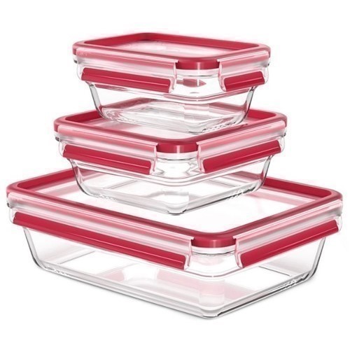 SET HERMETICOS EMSA CLIP&CLOSE 3 PIEZAS VIDRIO